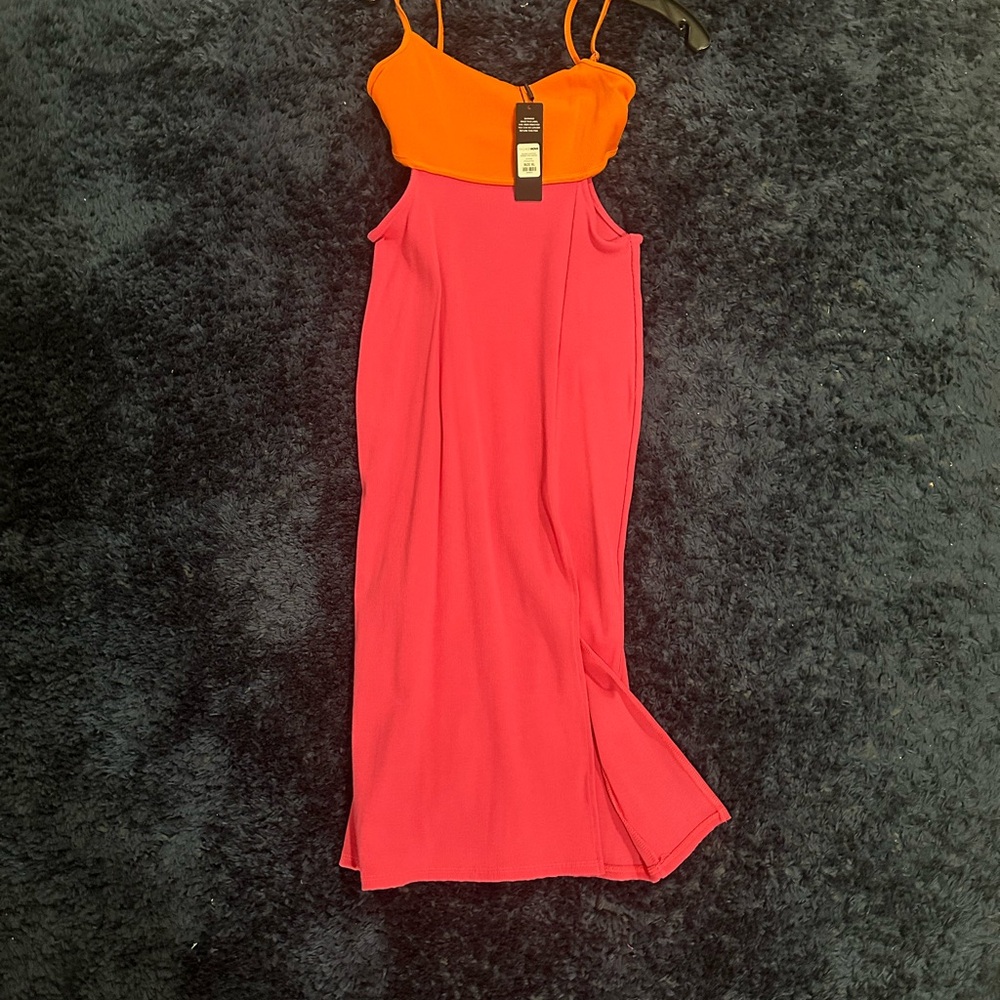 Elegant Orange and Pink Dress